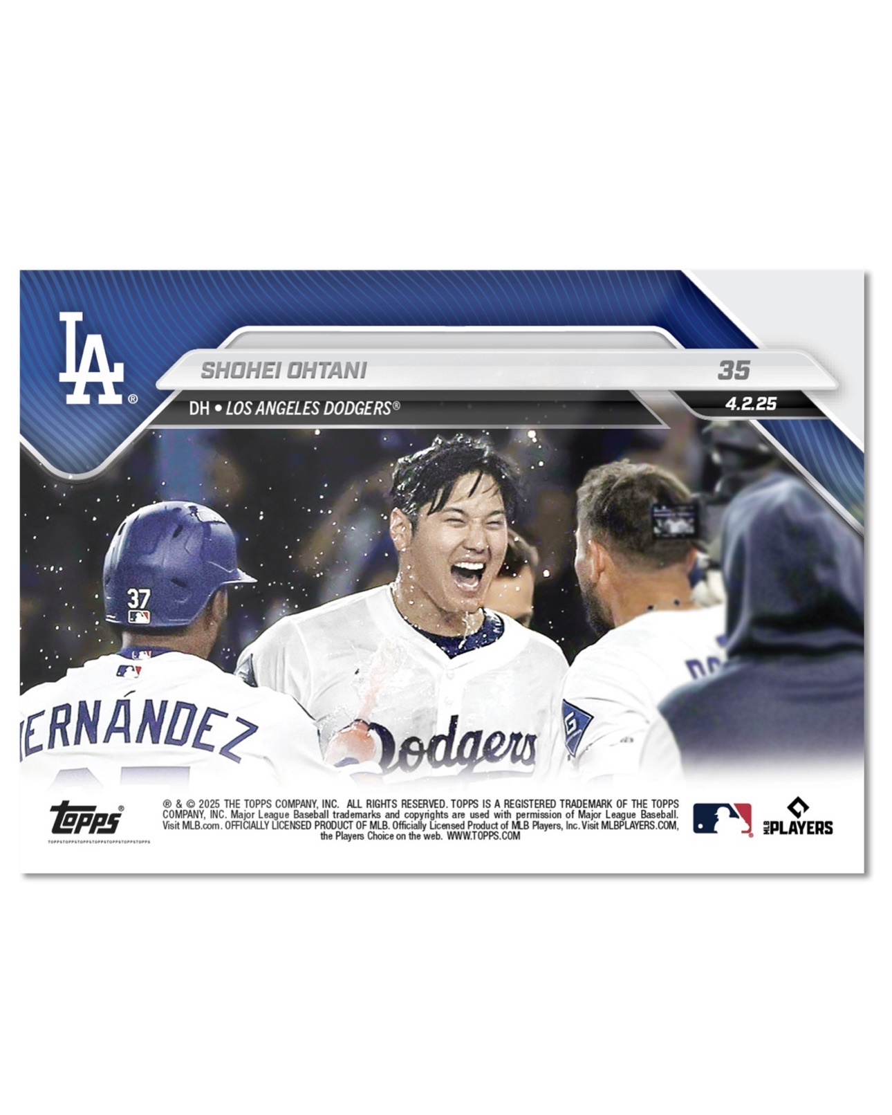 Shohei Ohtani -  2025 MLB Topps NOW® 大谷翔平 再見全壘打紀念卡 球員卡 #35