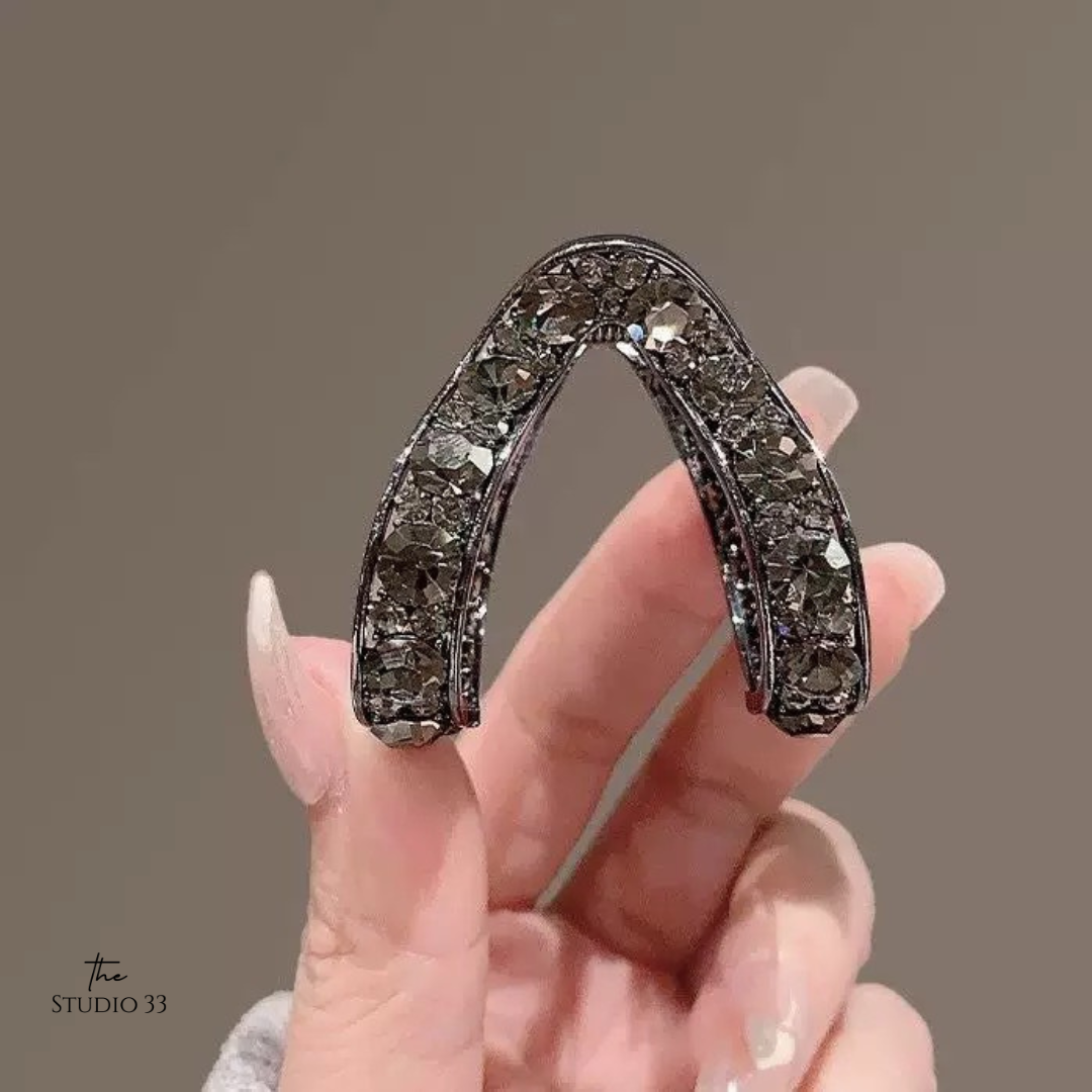 優雅V型水鑽抓夾(特價)