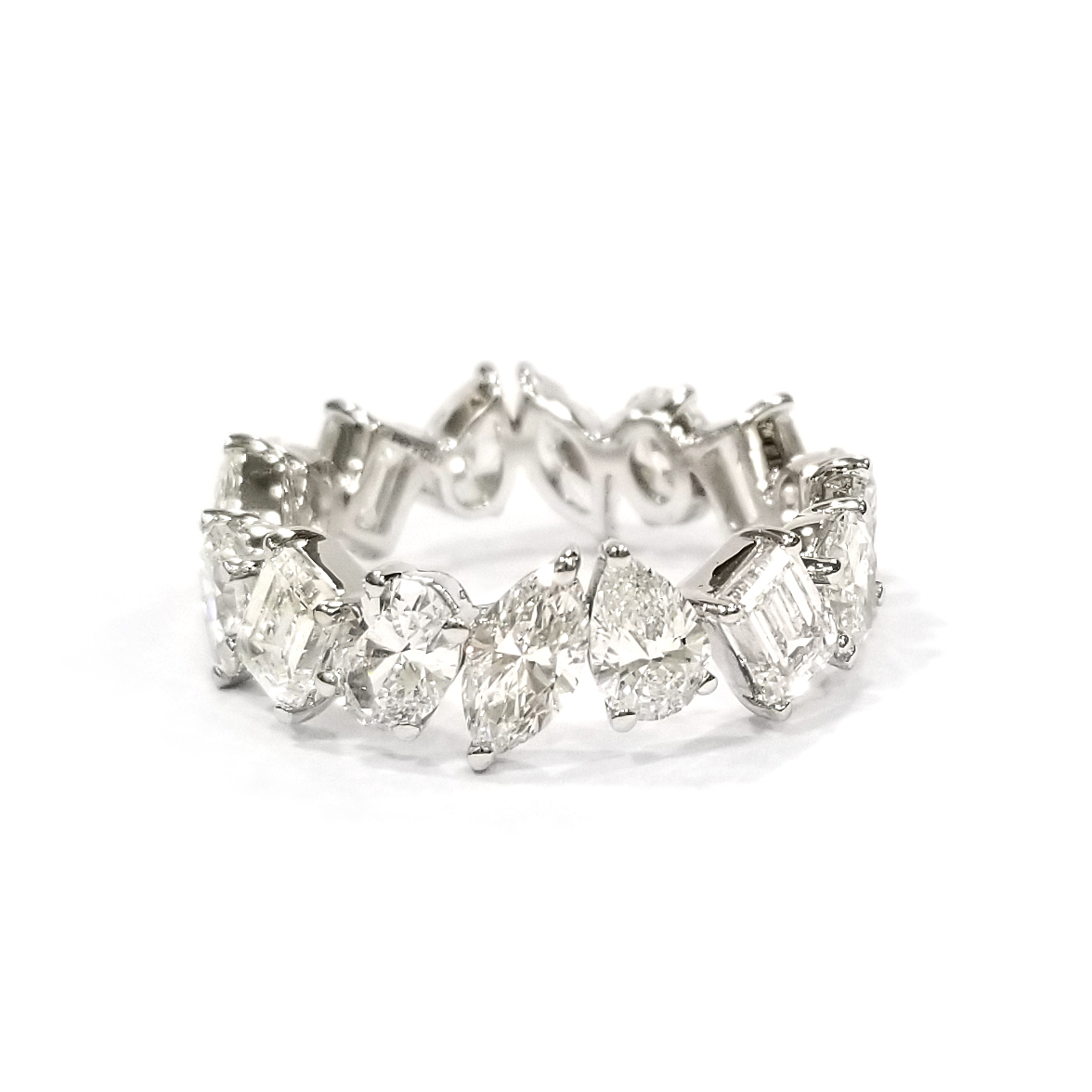 18K白金 實驗室雜形培育鑽石戒指