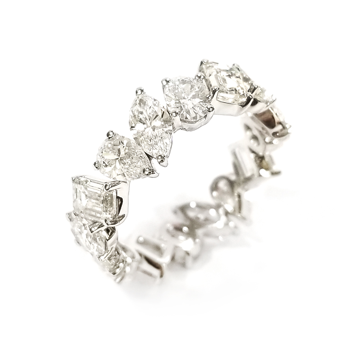 18K白金 實驗室雜形培育鑽石戒指