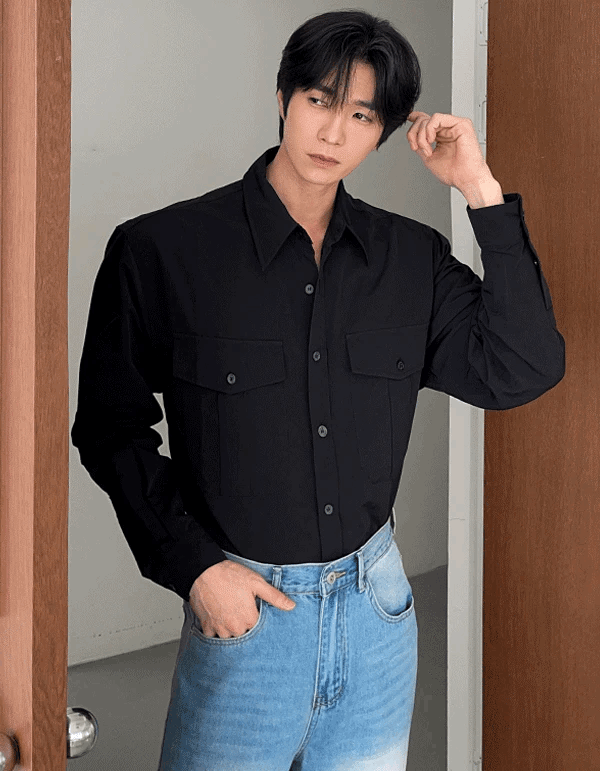 Hunt 雙口袋長袖襯衫