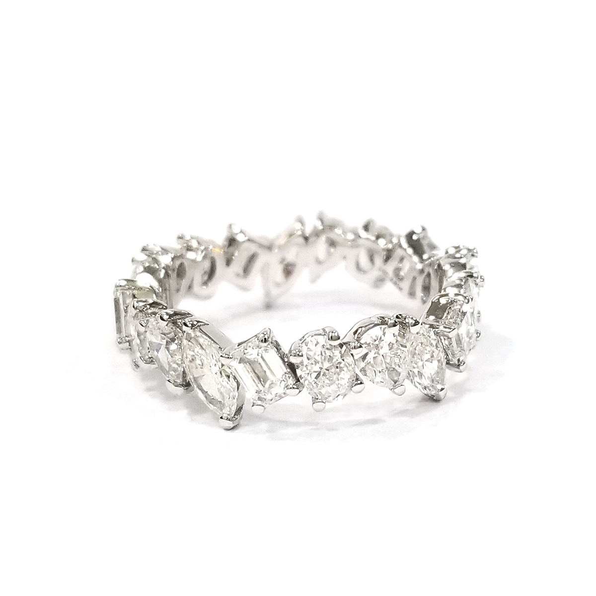 18K白金 實驗室雜形培育鑽石戒指