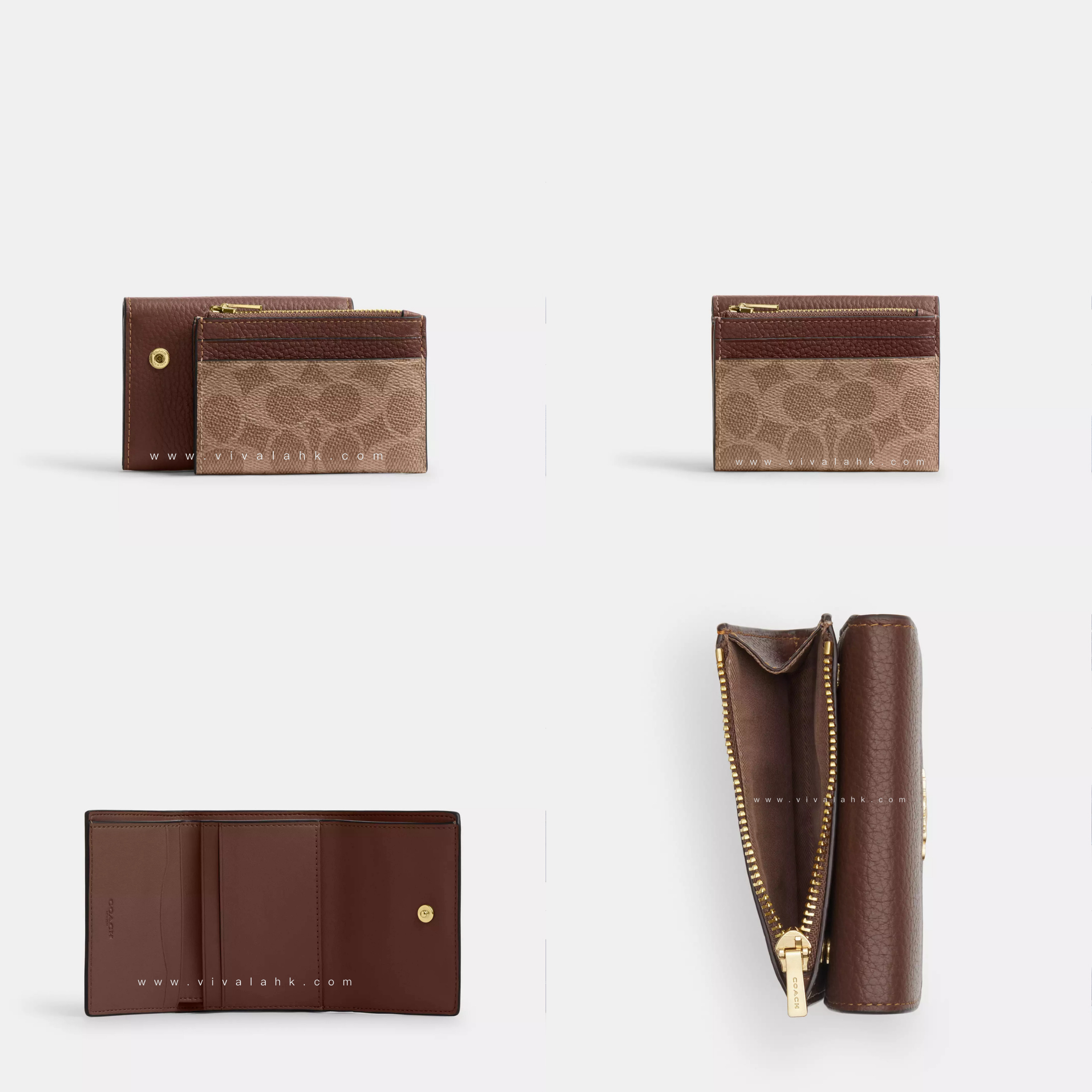Coach - Card Holder Wallet In Signature Canvas (CZ034)