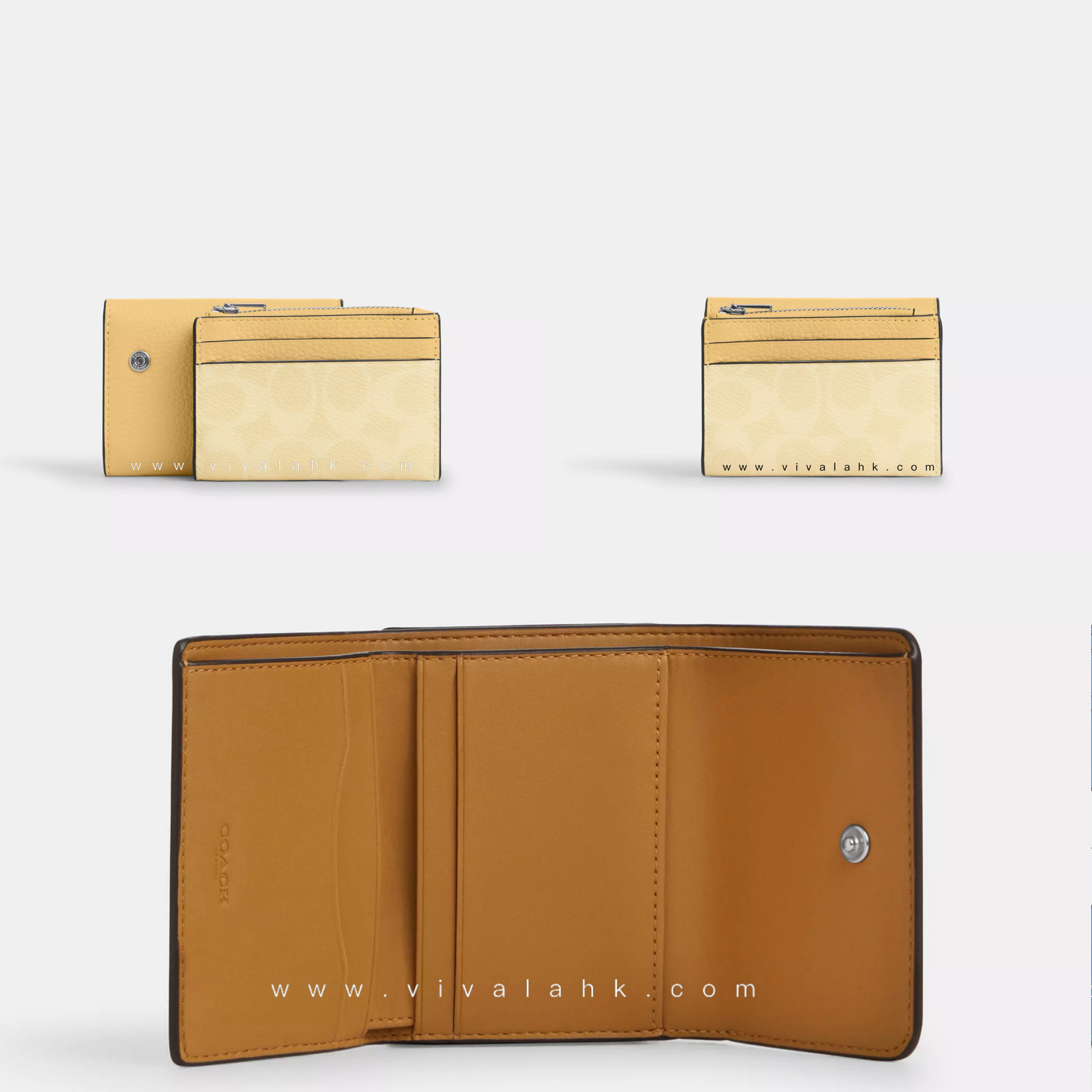 Coach - Card Holder Wallet In Signature Canvas (CZ034)