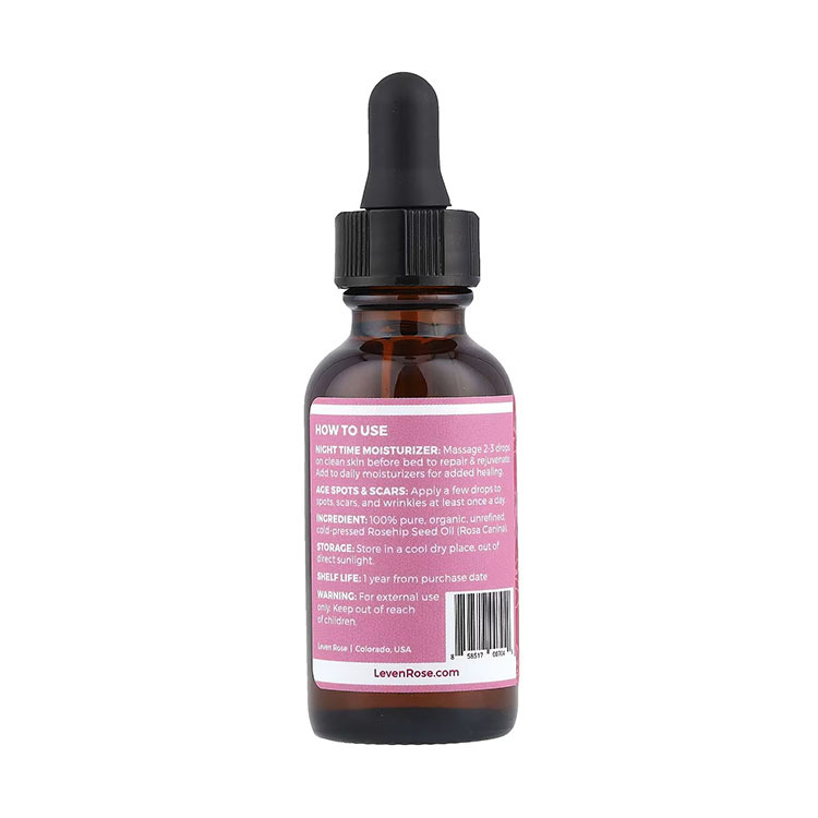 Leven Rose, 100% Pure & Organic, Rosehip Oil, 1 fl oz (30 ml)