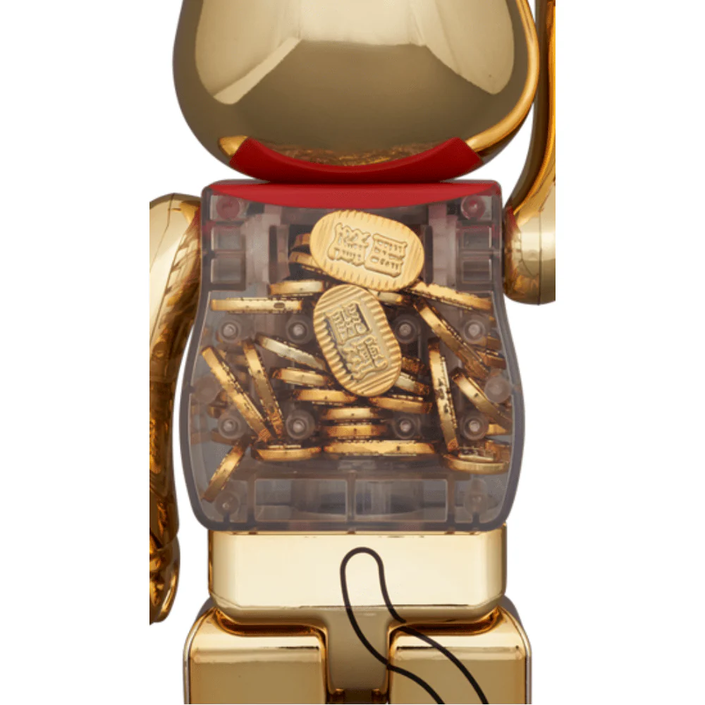 招き猫 招財貓 小判 開運 金メッキ 100％ & 400％ / 1000% BE@RBRICK