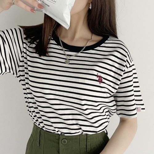 U.S. POLO ASSN.短袖 刺繡 上衣 七色 基本素T 日本代購 84239856