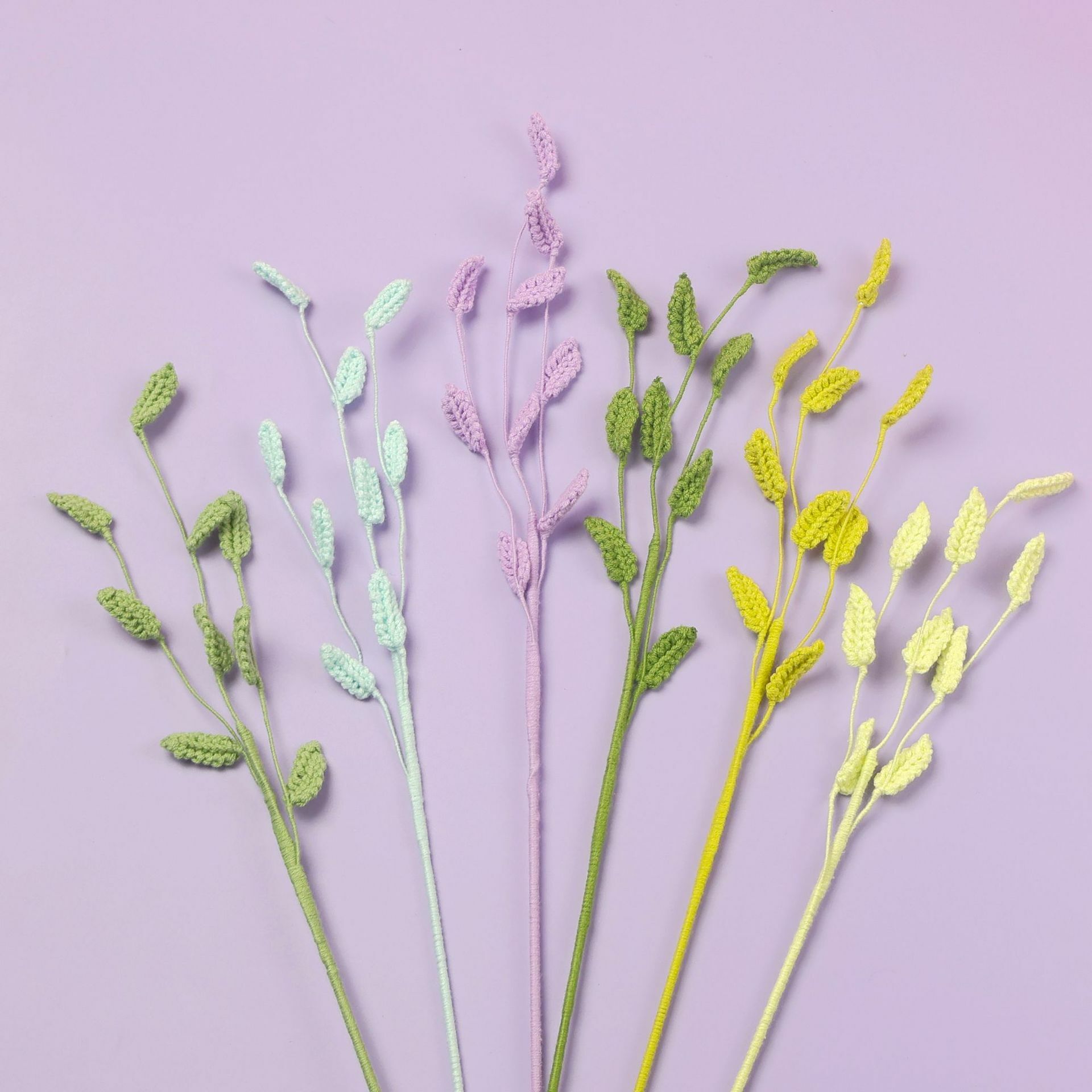 《5833》小盼草凌風草編織毛線單枝花