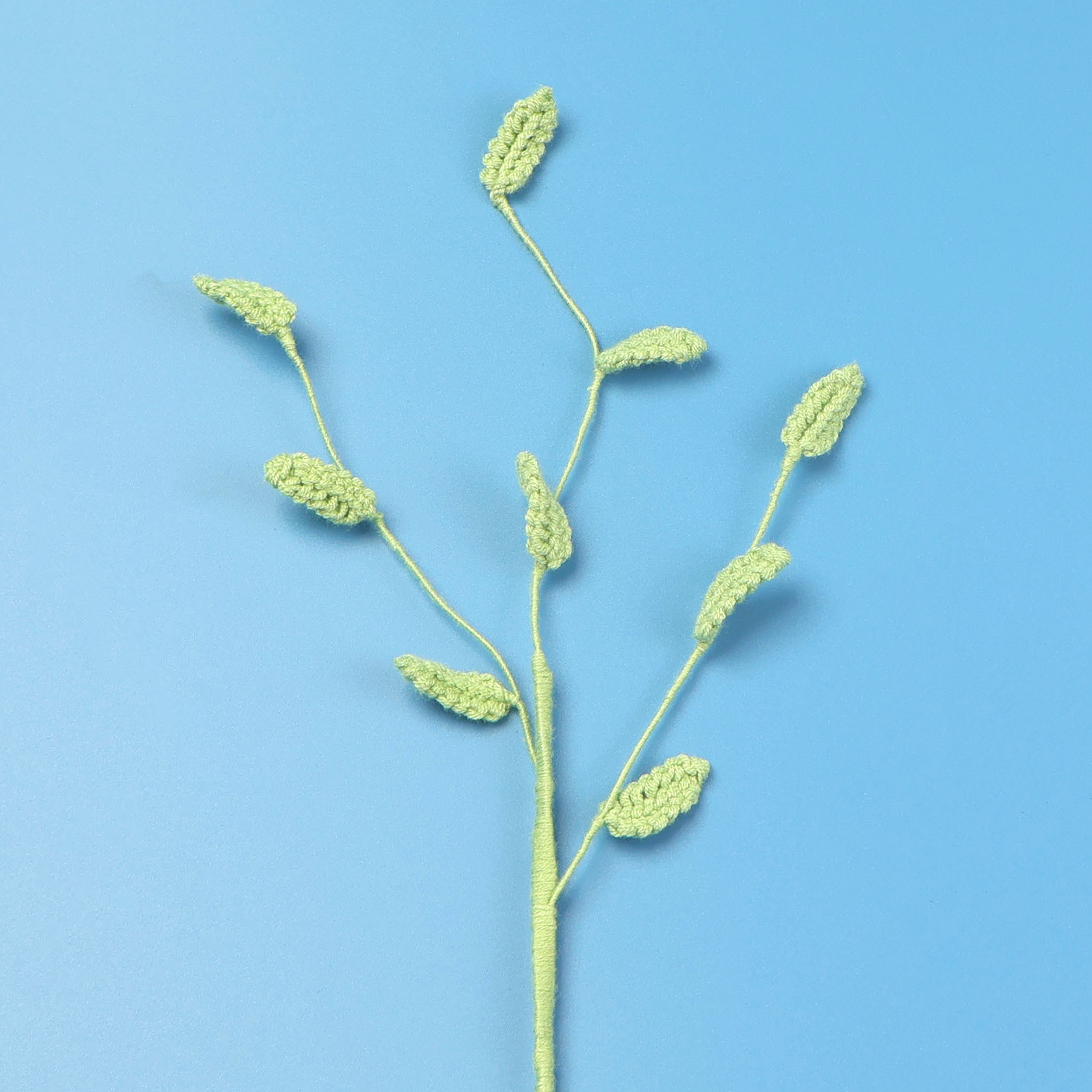 《5833》小盼草凌風草編織毛線單枝花