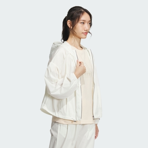 ADIDAS 外套 TECH UPF HD JKT 白色 抽繩 連帽 風衣外套 女 IM8837