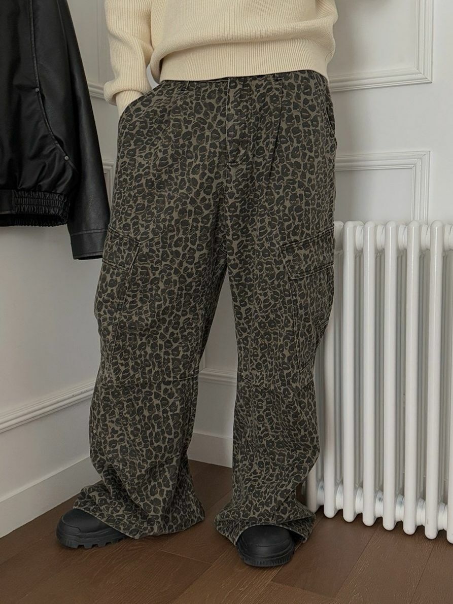 豹紋鬆身褲 OUR ROOM-065P