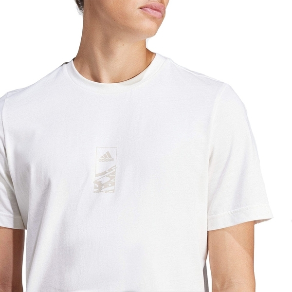 ADIDAS 短T M SS MIRAGE T 白色 波紋LOGO 短袖 男 IN6236