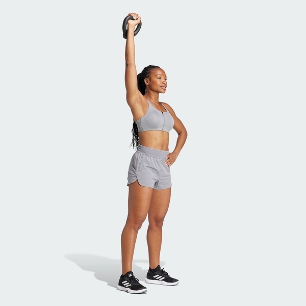 ADIDAS 短褲 PACER LUX SH 灰色 訓練 吸排 運動短褲 女 IS1668