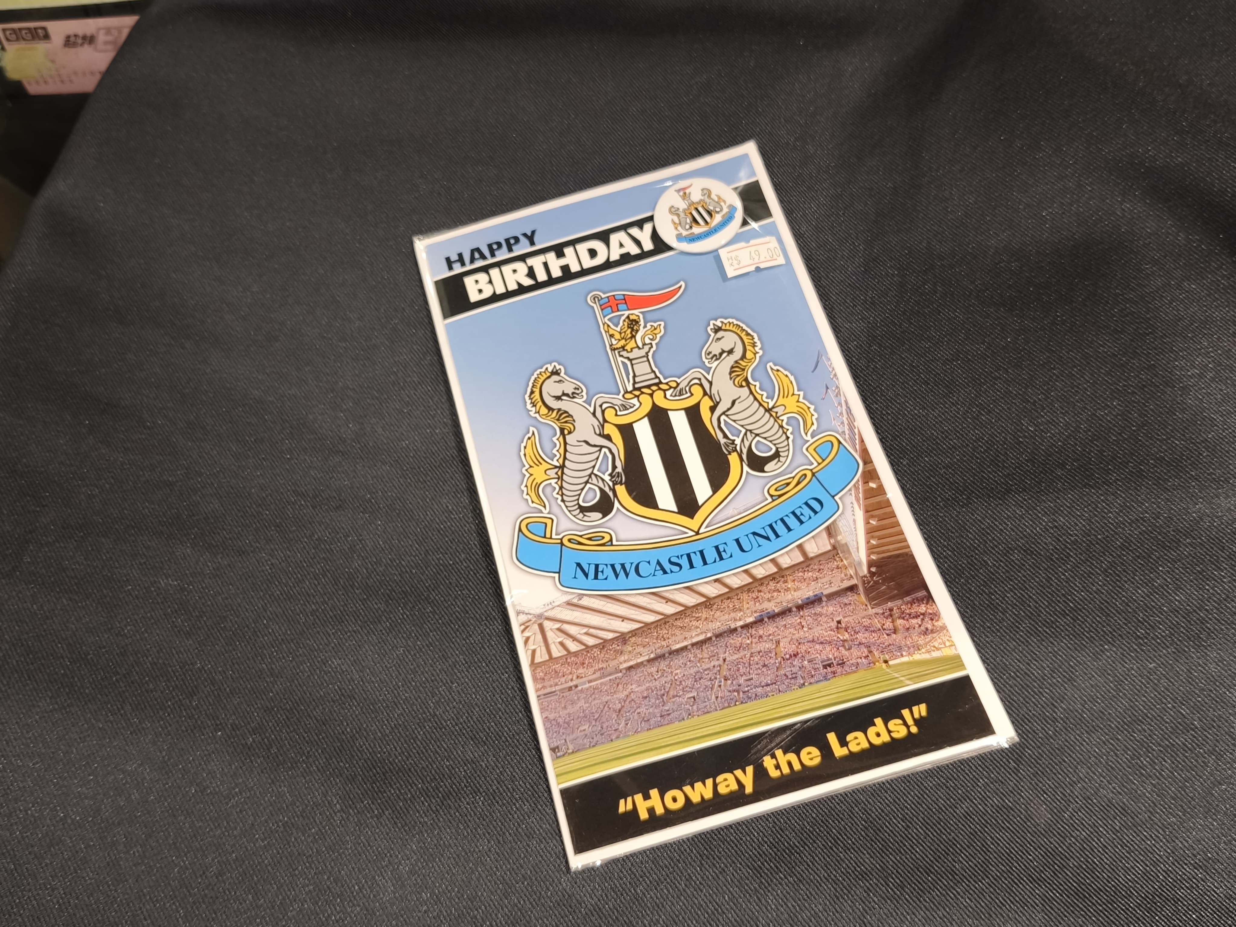 紐卡素會徽生日卡(有章)