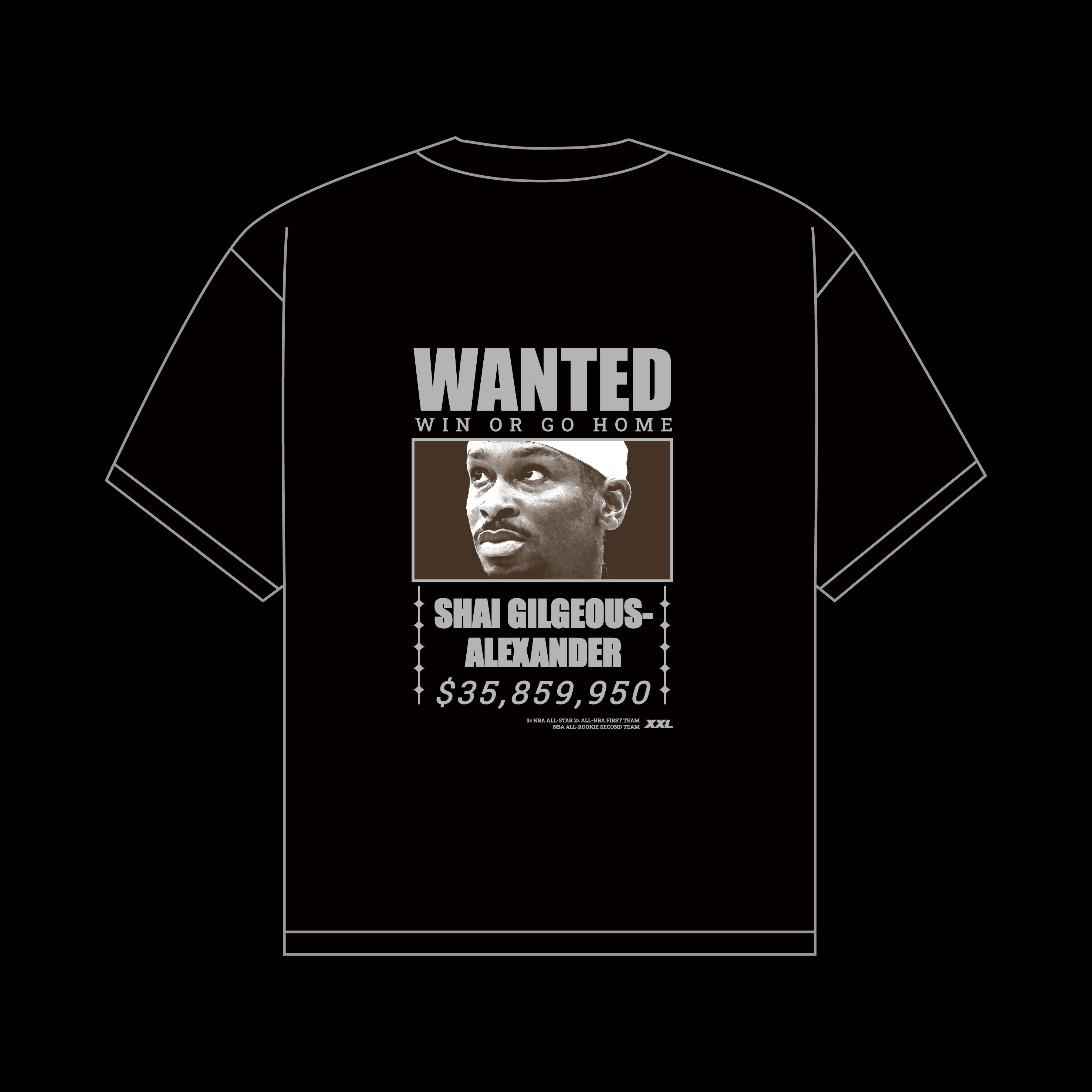 2025 XXL「全星通緝 冠軍懸賞」T-shirt（背面懸賞）