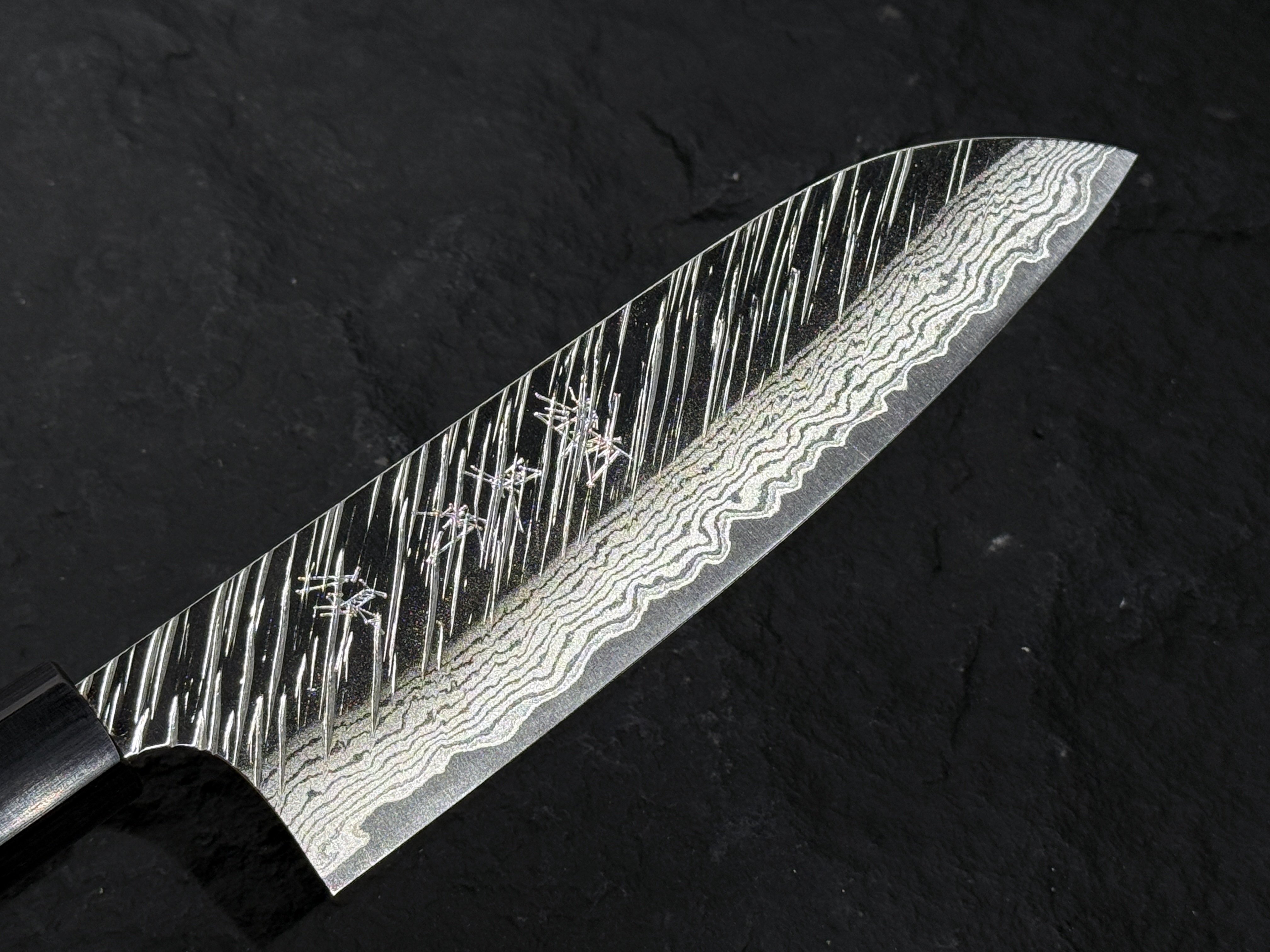 黑崎優 風神 VG10 大馬士革鋼 三德 紫檀柄