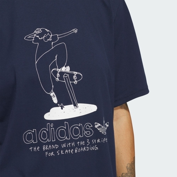 ADIDAS 短T HJONES SS TEE 3 深藍 滑板圖案 短袖 上衣 男 IU0120