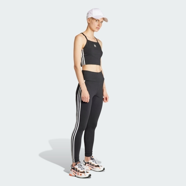 ADIDAS 背心 3 S CROP TOP 黑色 三葉草 細肩帶 短版背心 女 IU2405