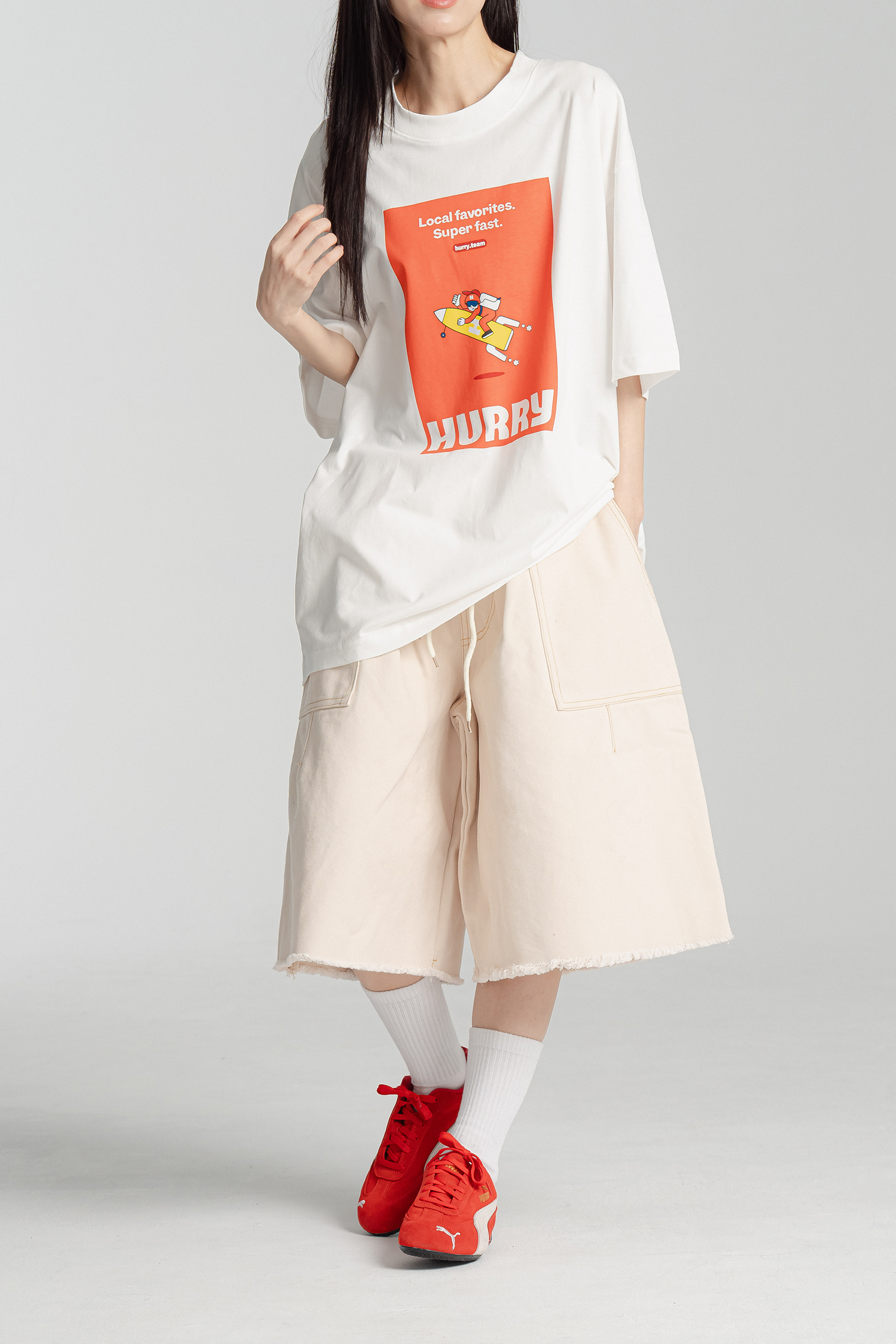 超挺版!車線毛邊六分褲 3色