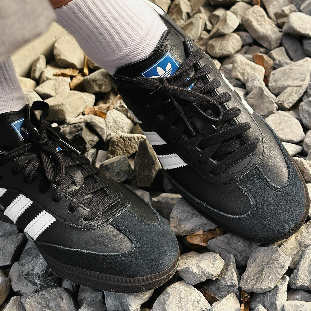 Adidas SAMBA OG 運動休閒鞋 德訓鞋 黑色 (B75807) 官方實著正面照