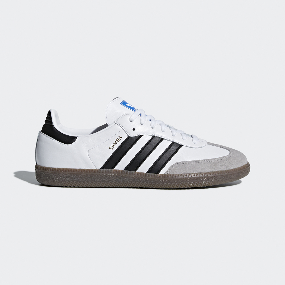 Adidas SAMBA OG 運動休閒鞋 德訓鞋 白色 (B75806) 官方側面商品照