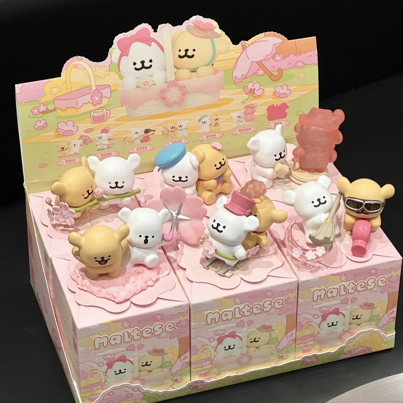 TOPTOY 線條小狗 浪漫櫻花系列 盲盒 "單小盒入" 6+1款 可愛公仔 裝飾 代購/預購