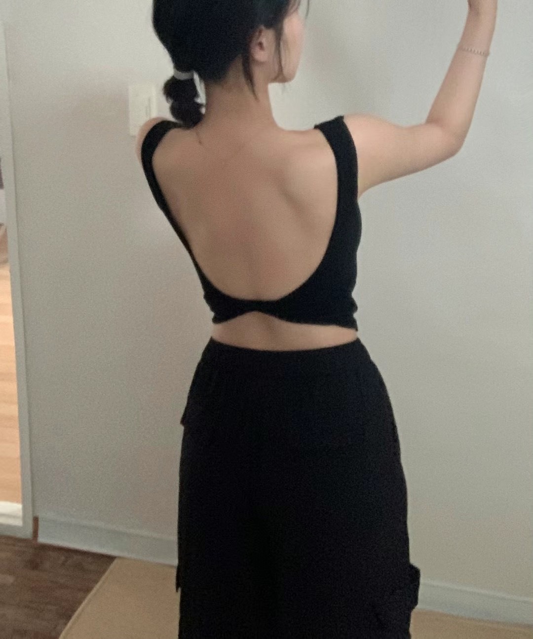 美背扭結bra襯墊背心