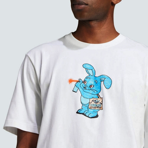 ADIDAS 短T TS FASHION BUNN 白色 兔寶寶 休閒 短袖 男 IX6783