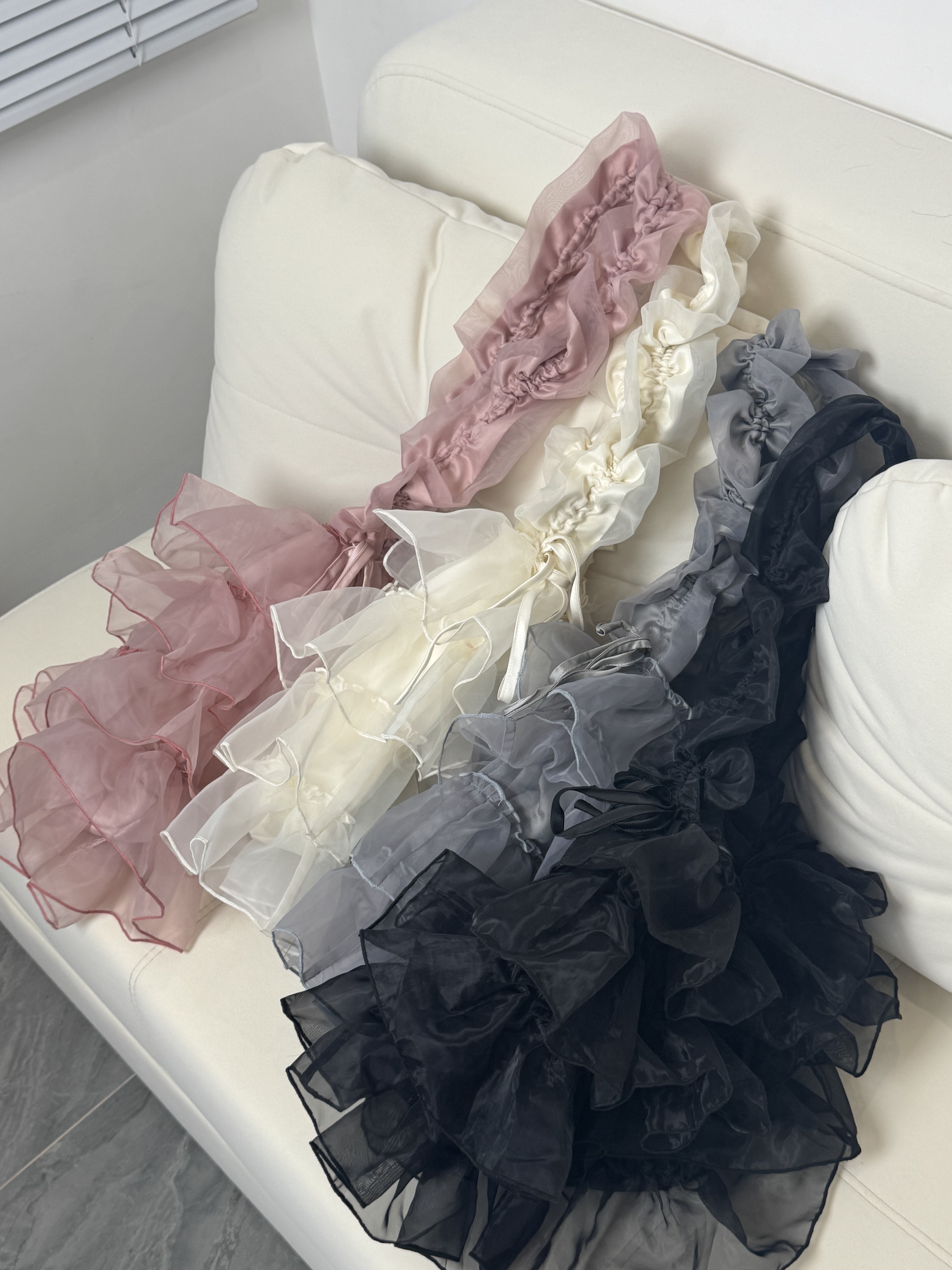 蛋糕ruffle 紗紗袋 L size 四色入