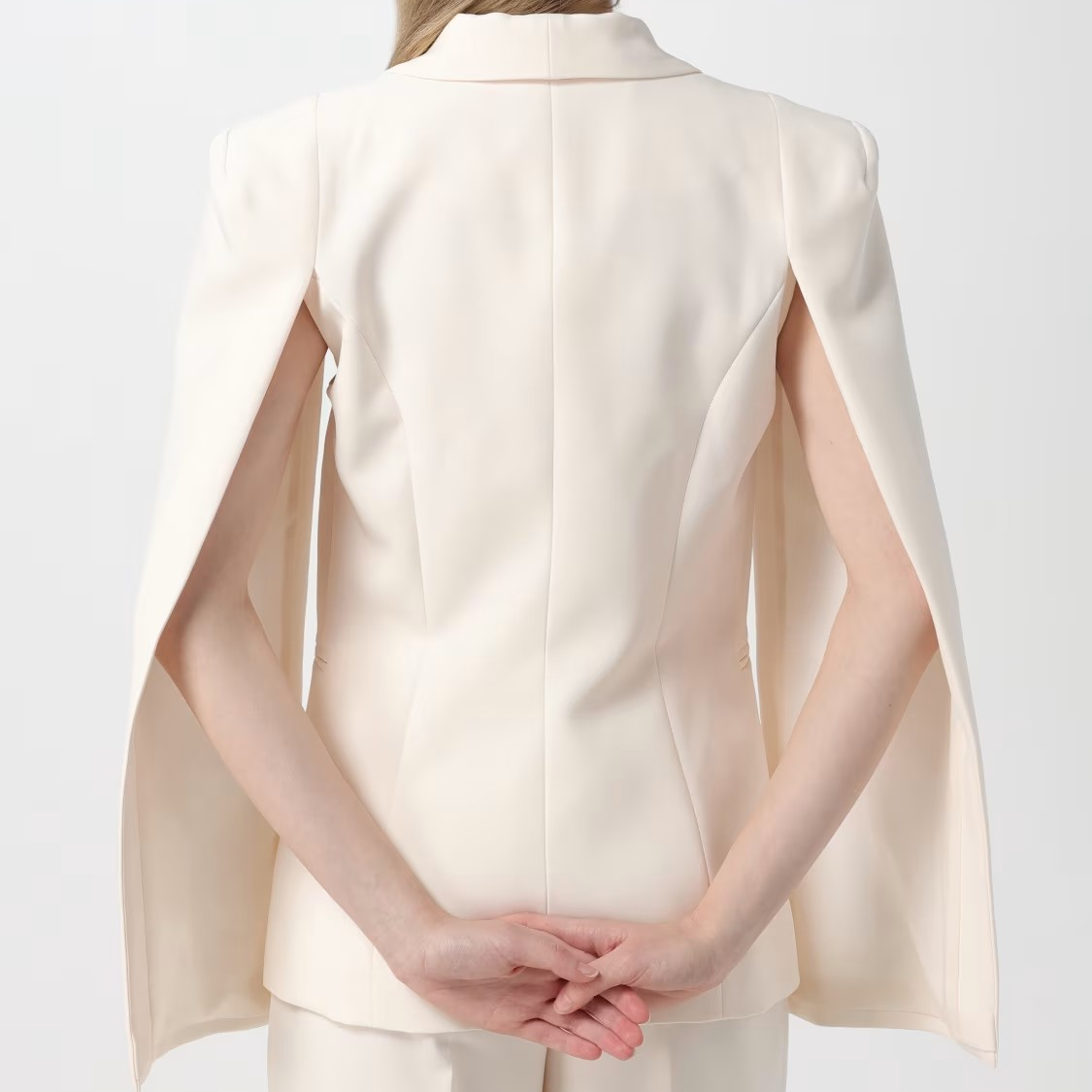 1LJ0404-004 (Defect) LIU JO Suit Blazer with Cut-Out White #CA4198T2200 (C-EU-E)