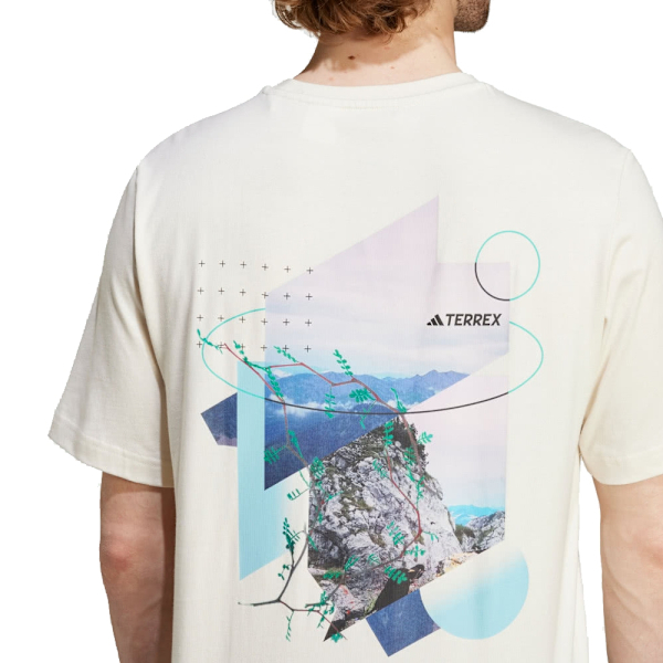 ADIDAS 短T GEONATURE M T 米白 印花 聯名款 短袖 上衣 男 IZ0470