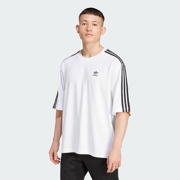 ADIDAS 短T OVERSIZE TEE 白 三葉草 寬鬆 短袖 上衣 男 IZ2474