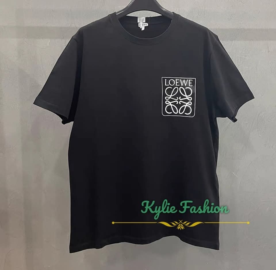 LOEWE 黑色基礎 模糊字母Logo Tee