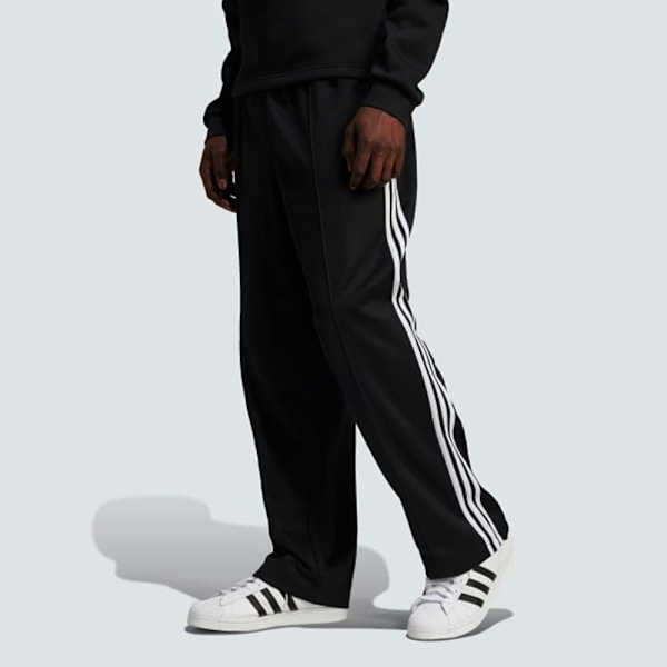 ADIDAS 長褲 BAGGY TP 黑 三葉草 三線 休閒寬褲 男 IZ4801