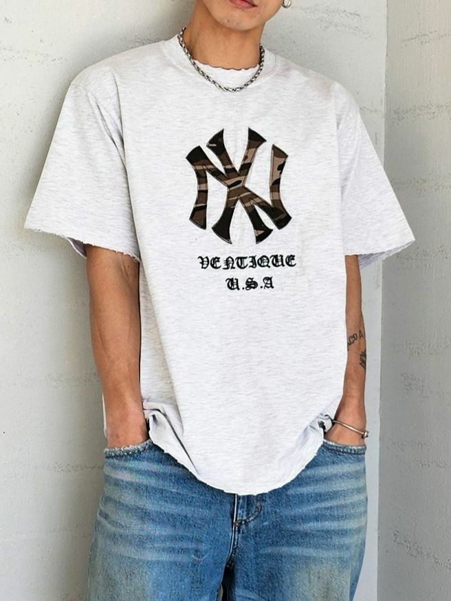 英文字圖案短袖Tee VENTIQUE-039T