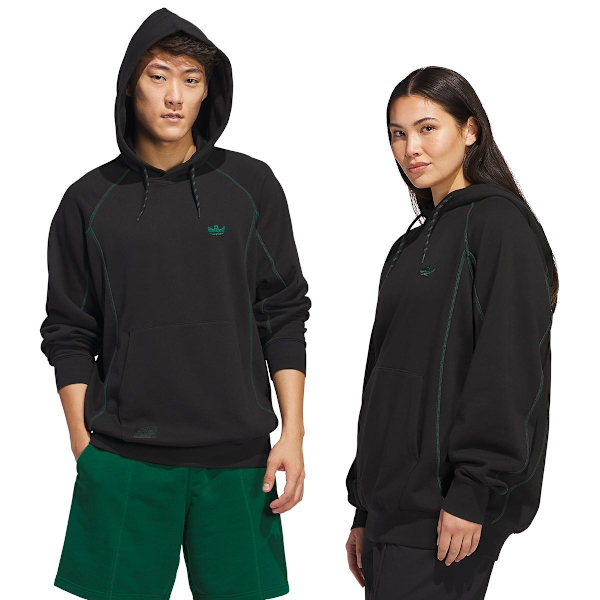 ADIDAS 帽T SHMOO FW HOODIE 黑色 小鬼標 復古 中性 JC7648