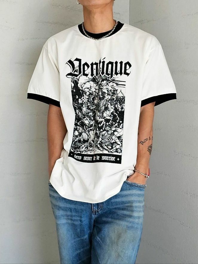 英文字圖案短袖Tee VENTIQUE-040T