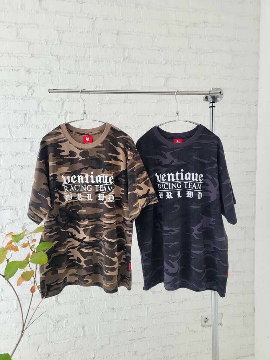 迷彩英文字短袖Tee VENTIQUE-041T