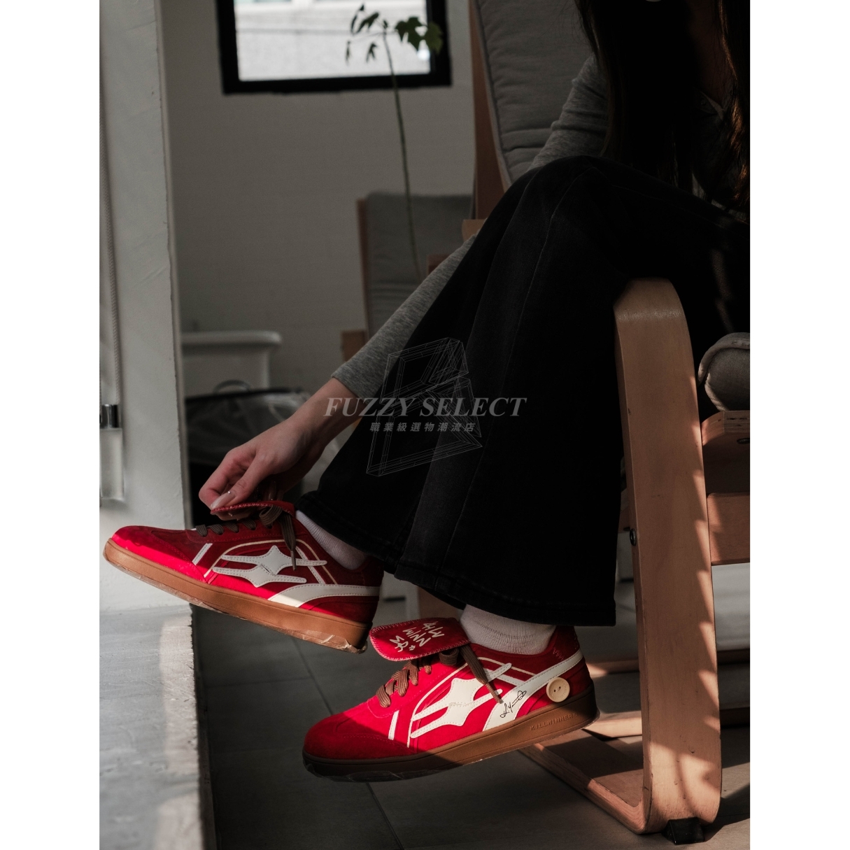 【逢甲FUZZY】Killwinner 張員瑛同款 張員瑛 德訓鞋 紅絲絨 正紅 鮮紅 KWDX240201