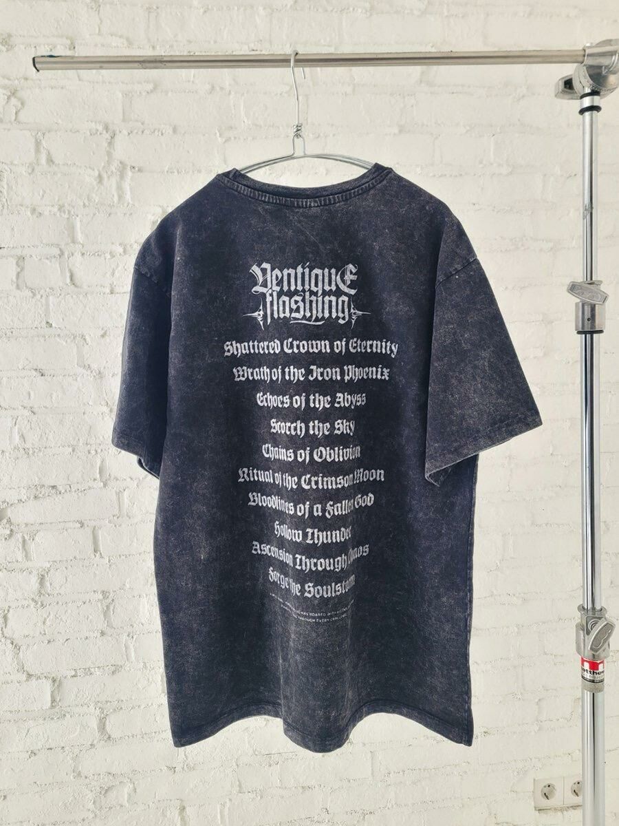 洗水英文字圖案短袖Tee VENTIQUE-044T