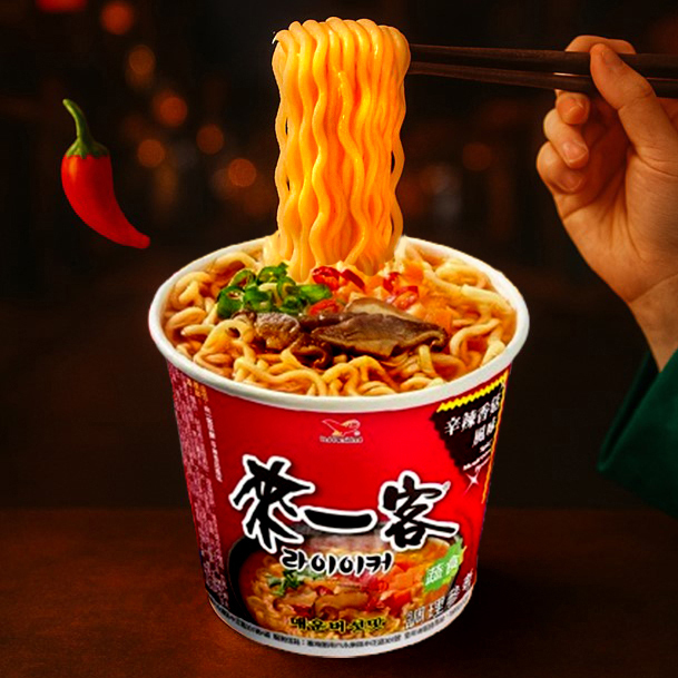 統一 來一客 杯麵 辛辣香菇風味 69g