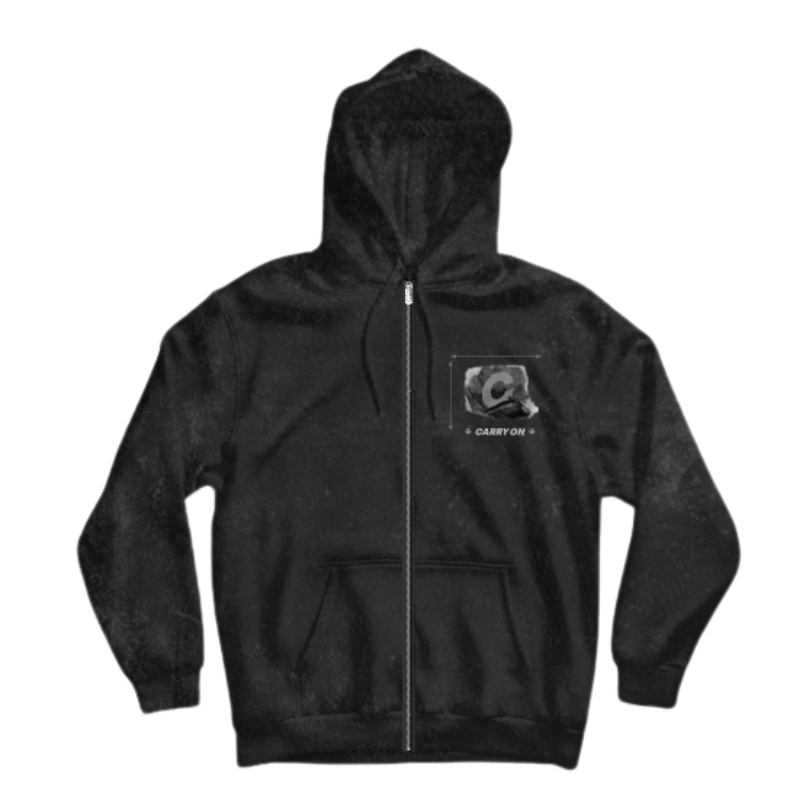 CARRYON 24FW Shadow Line Hoodie Jacket 大理石元素 連帽外套 黑色