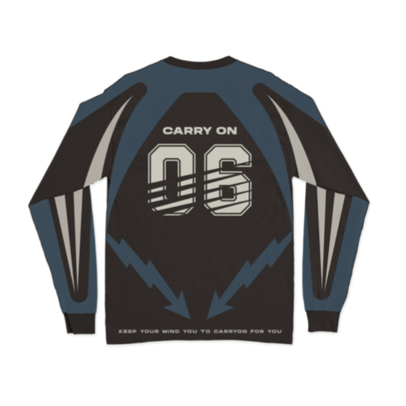 CARRYON 24FW Thunder Flow Jersey 閃電 長袖球衣 黑棕