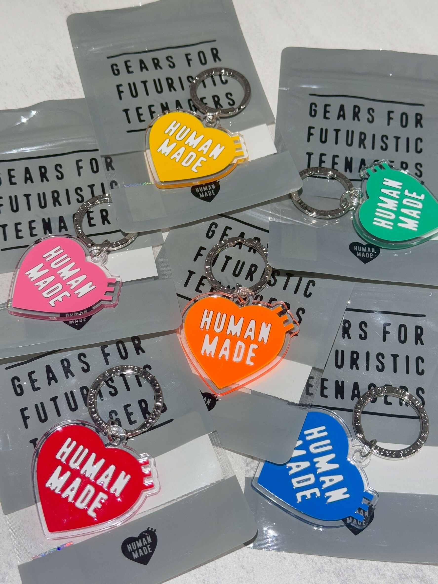 HUMAN MADE 愛心造型Logo 壓克力 鑰匙圈