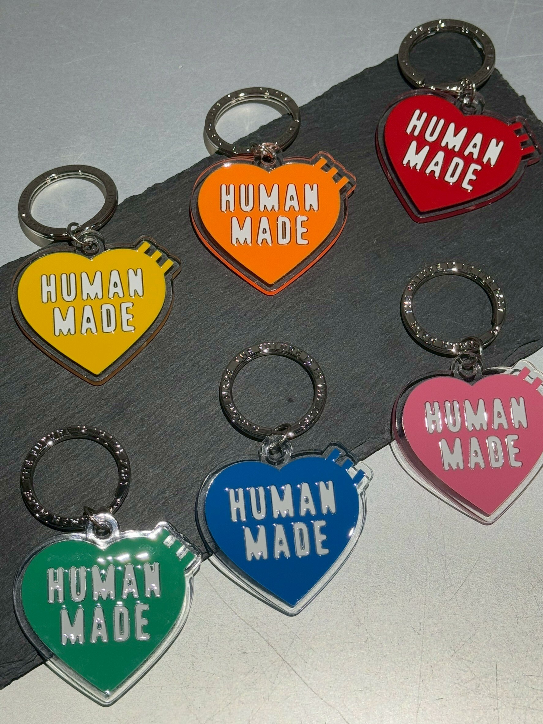 HUMAN MADE 愛心造型Logo 壓克力 鑰匙圈