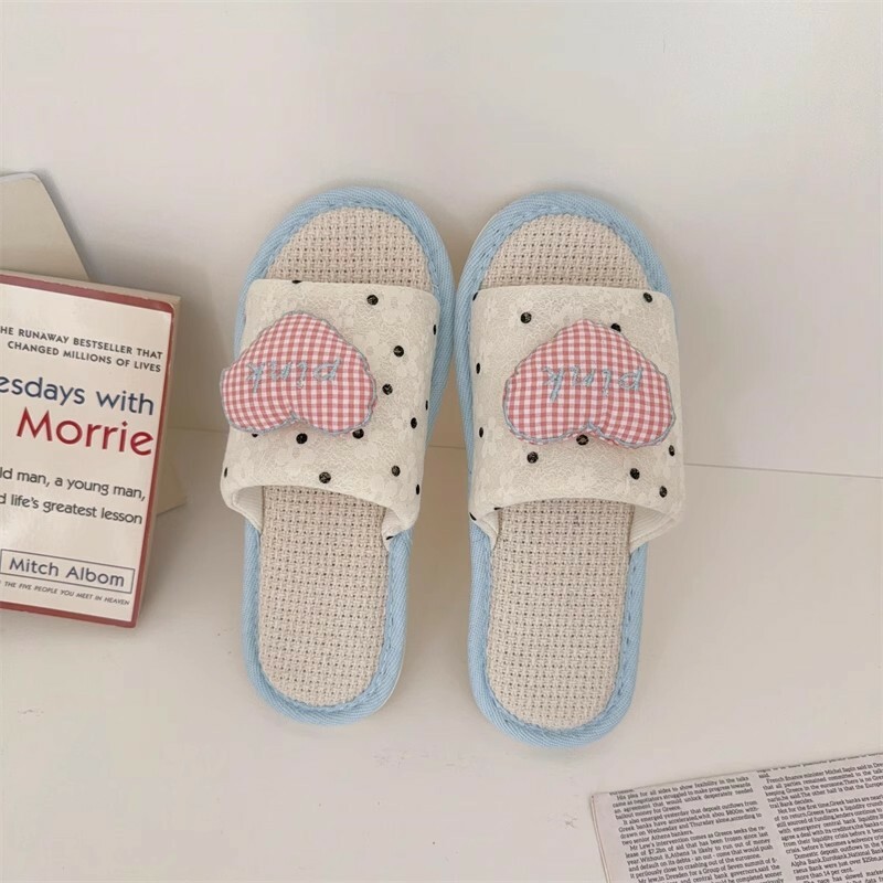 《5838》波點立體愛心居家室內拖