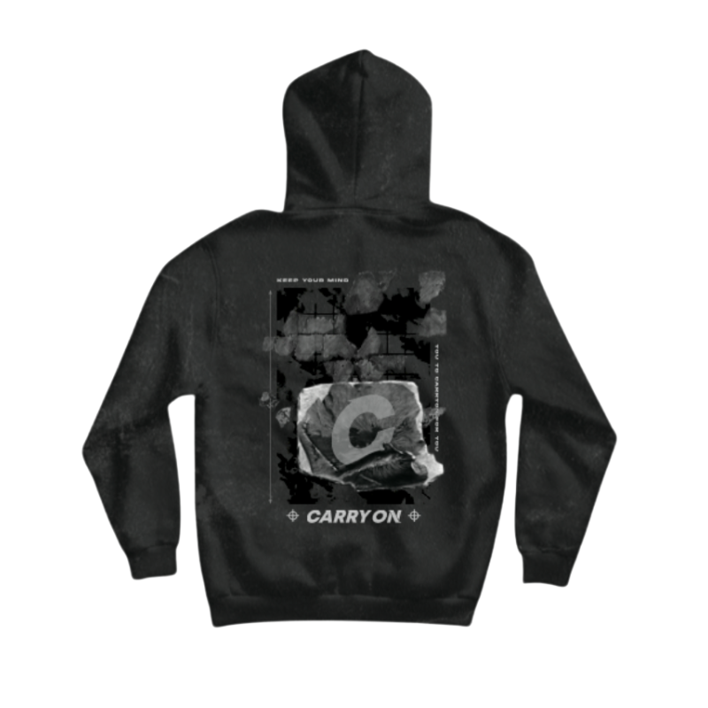 CARRYON 24FW Shadow Line Hoodie Jacket 大理石元素 連帽外套 黑色