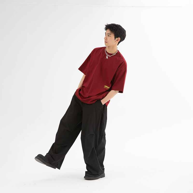 4M23  幾何撞色印花圖案棉TEE 兩色