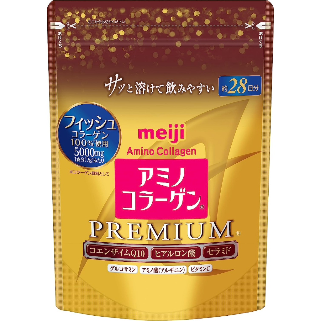 日本 明治 Meiji 膠原蛋白粉 璀璨金 28天｜高純度膠原補充・彈潤亮妍保養配方