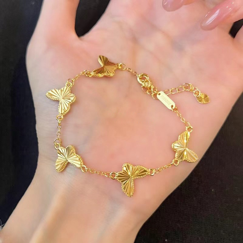 【金輝】雷射24K古法金蝴蝶手鍊